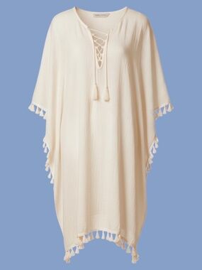 Walter Baker Acapulco Kaftan - Ivory White Swim Cover Up - One Size - NWT